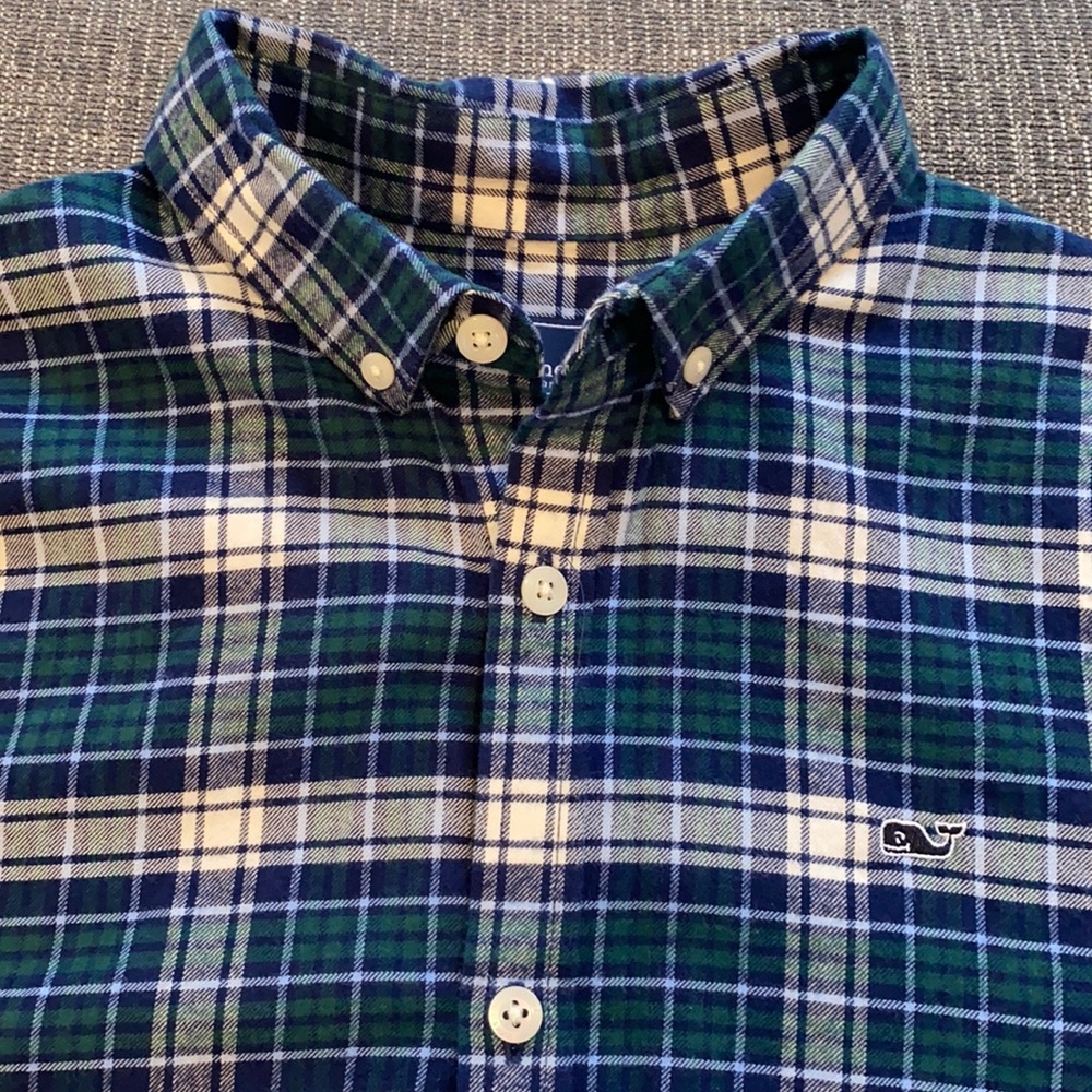 Vineyard Vines Boys Medium Flannel Button Down